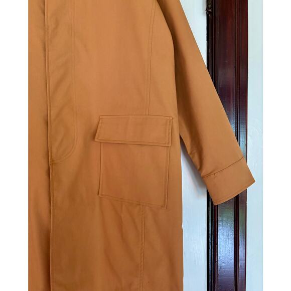 Universal Standard $248 Tan Brown Spring Raincoat Trench Coat NWT- Size 12/14 - Picture 7 of 8
